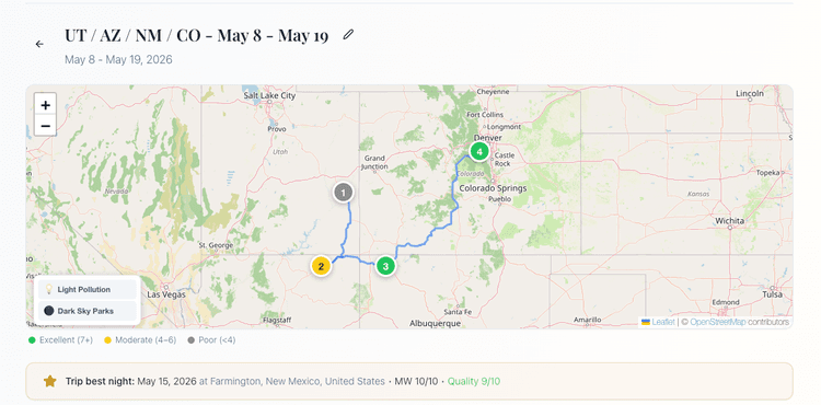 Planning a 12-Day Photography Trip in Milky Way Planner
